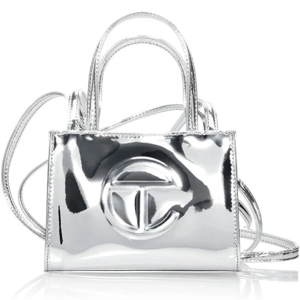 Telfar Men's Metallic Mirror Shopping Bag