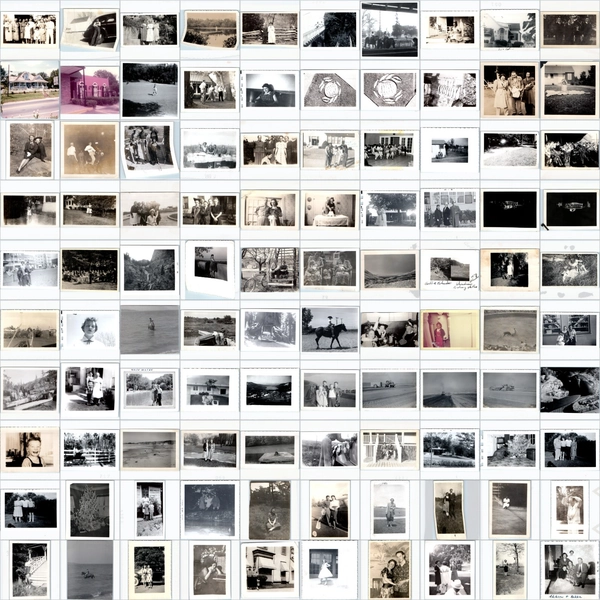 x100 Vintage Snapshots Lot Bulk Ephemera Cars Houses Dogs Fashion c1920s-1970s