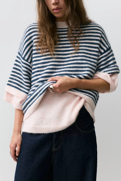 Boxy short sleeve jumper