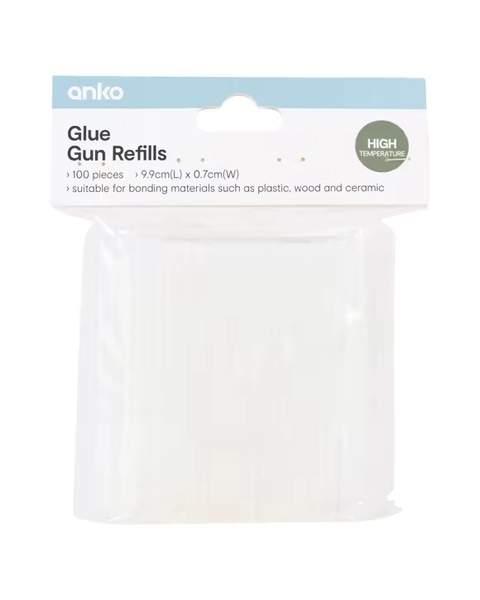 100 Piece Glue Gun Refills - Clear - One Size
