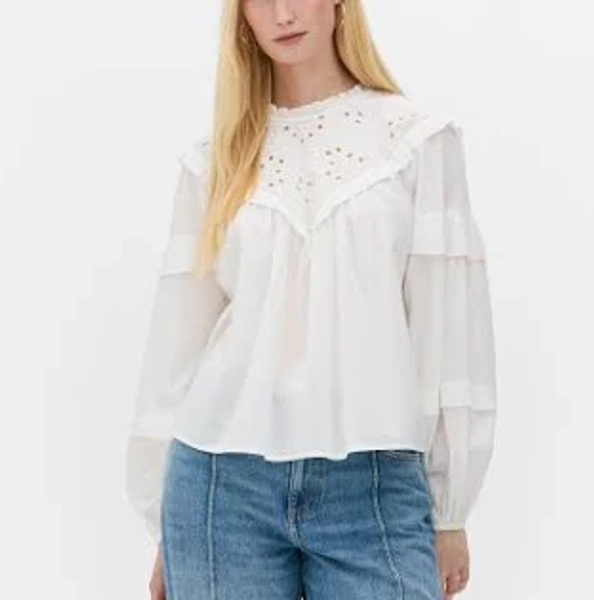 Femme Primark Chemisier brodé à col