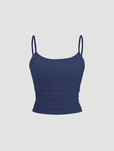 Sweetra Women's Slim Fit Mini Cami Top, Figure-Flattering, For Layering Or Outerwear Y2K