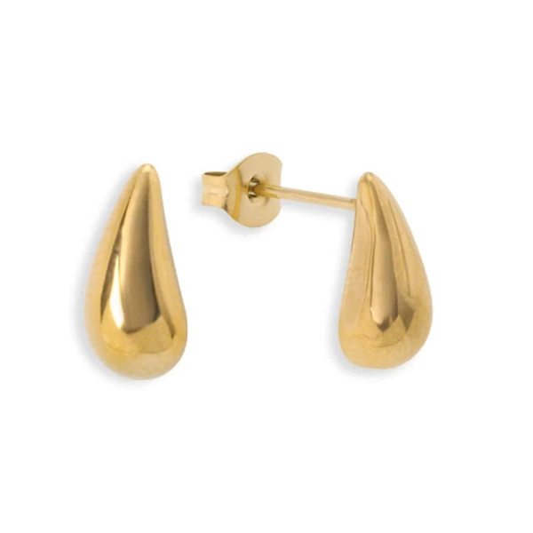 18K Gold Waterproof Raindrop Earrings