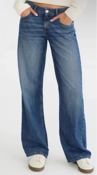Low-Rise Baggy Wide Leg Jean
