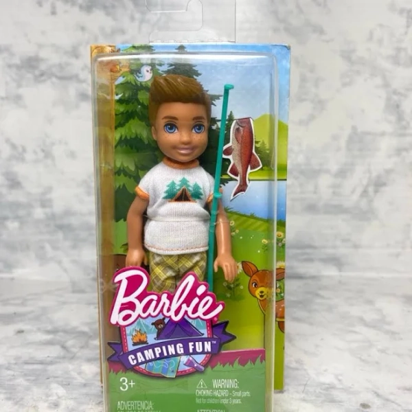 Barbie Camping Fun Chelsea Boy Doll 5 1/2" With Fishing Pole FGC92 - New Toys & Collectibles