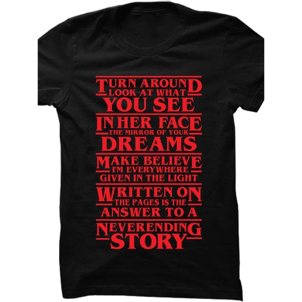 The Lyrics to the TV Series "The Strange Demon Realm" Make This Women's T-shirt a Perfect Gift for Family and Friends! Unisex! Suitable for All Seasons! A Gift with Collectible Value!