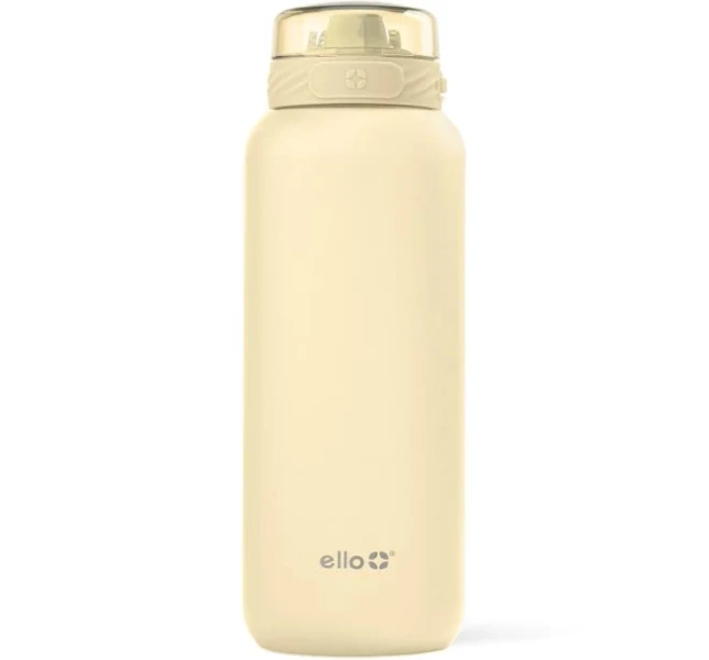 Ello Cooper Stainless Steel Water Bottle 32oz Butter Yellow
