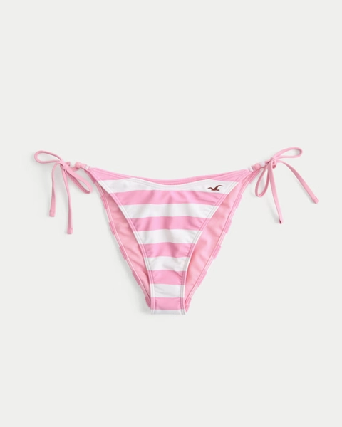 Beaded Side-Tie Cheeky Bikini Bottom