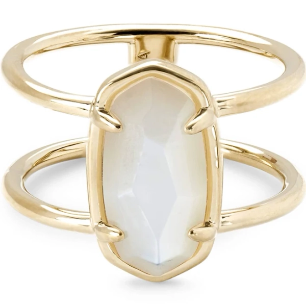 Kendra Scott Elyse 18k Gold Vermeil Double Band Ring in Turquoise