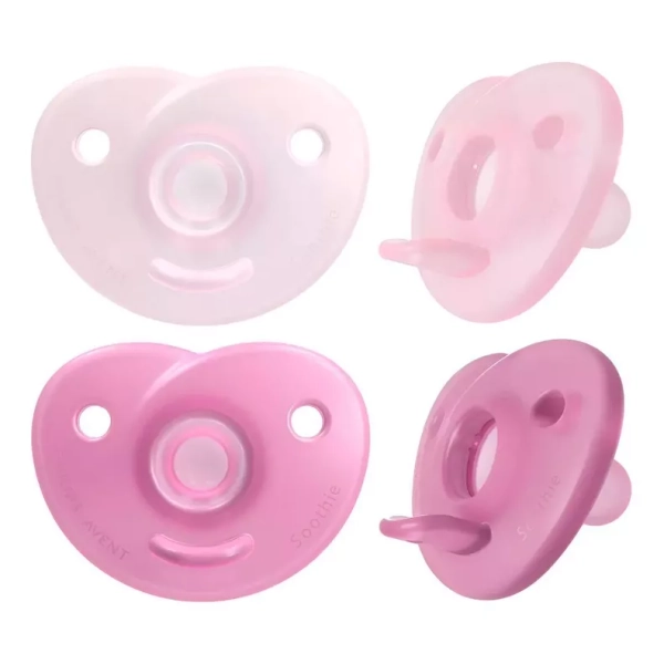 CHUPETE SOOTHIE 0-6M X2 FRAMBUESA Y ROSA AVENT SCF099/22