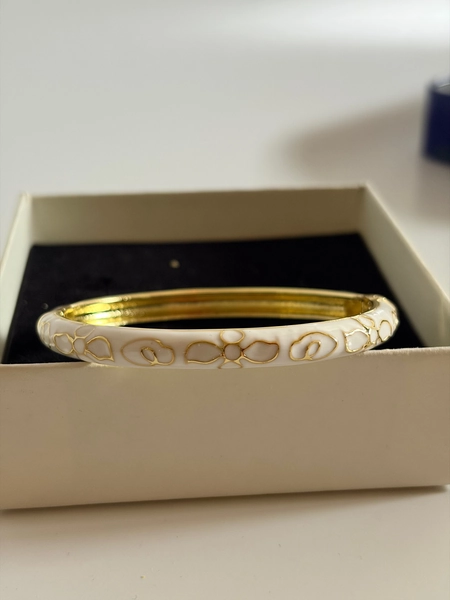white enamel bangle