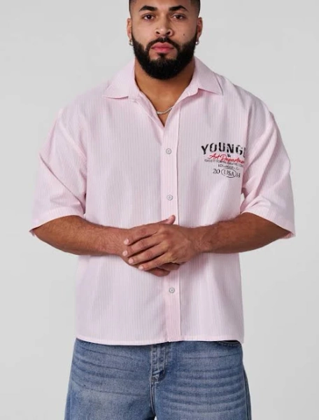 YoungLA Men's 4131 Button-Ups