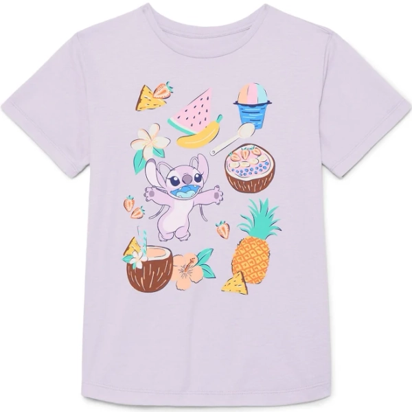 Lilo & Stitch Girls Angel Summer Treats Graphic Tee