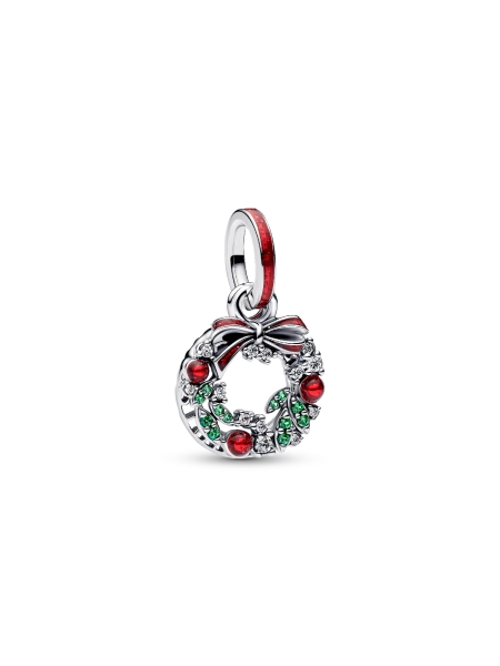 Holiday Wreath Double Dangle Charm