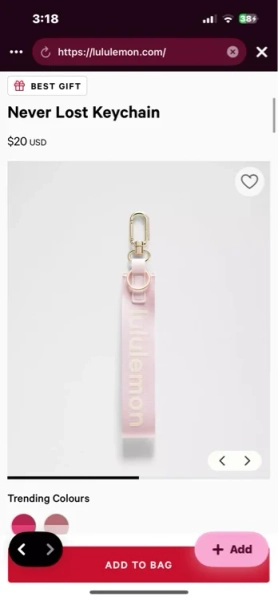 Never Lost Keychain - pink ONE SIZE