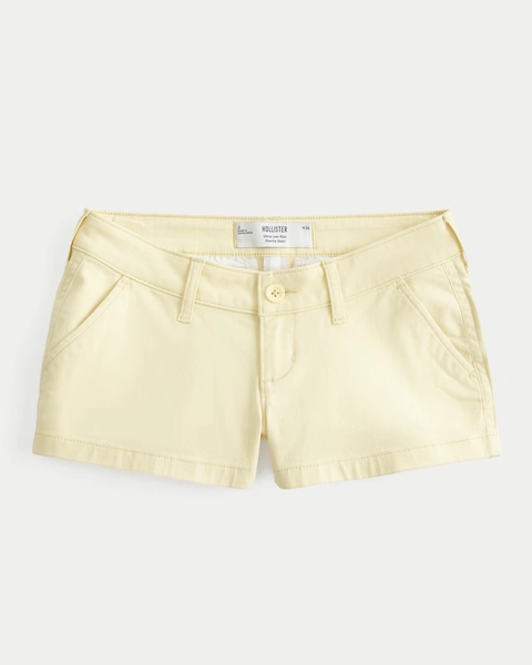 Hollister Ultra Low-Rise Twill Shortie Shorts