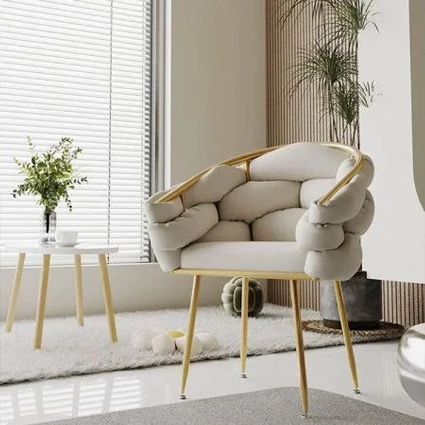 Modern Luxury Bubble Chair Vanity Chair Makeup Stool Bedroom Dressing Table Girls White