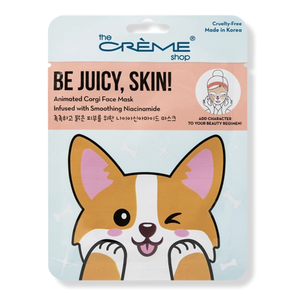 Be Juicy, Skin! Animated Corgi Face Mask