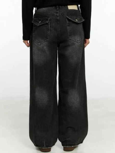 LEWKIN Men's Wide Leg Jeans