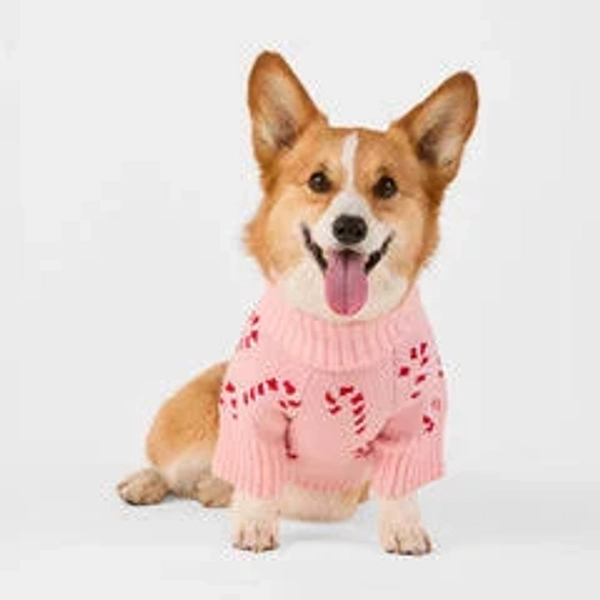The Foggy Dog Candy Canes Dog Sweater