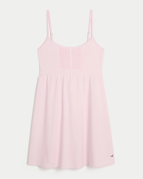 Pintuck Knit Mini Dress