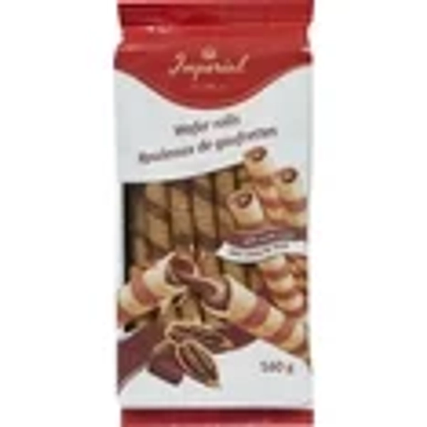 Imperial Wafer Rolls Filled with Cocoa Cream, 160g, Cocoa Cream Wafer Rolls