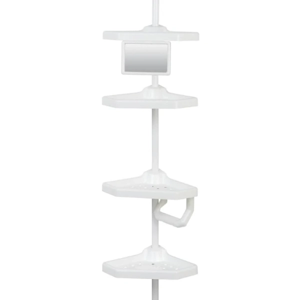 Style Selections 4-Shelf Tension Pole Freestanding Shower Caddy
