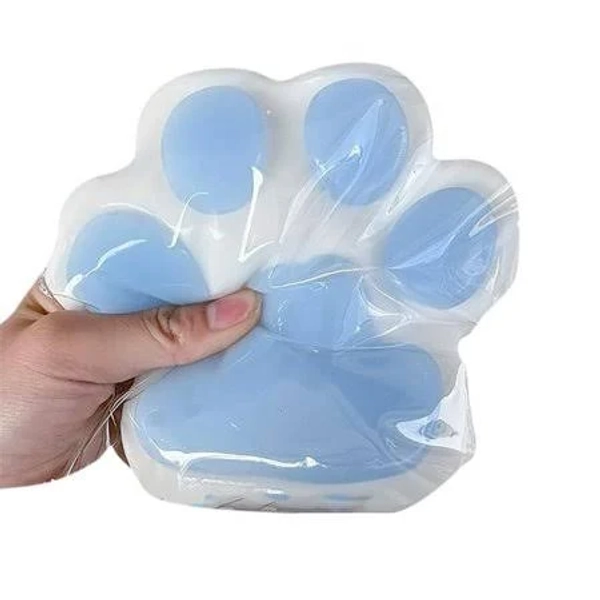 Clearancehandmade Taba Squishy Big Cat Paw Silicone Squeeze Toys for Stress Relief 5 Inch Giant Cat Paw Squishy Fidget Toys for Anxiety, White