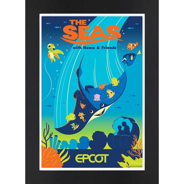 EPCOT The Seas with Nemo & Friends Matted Print | Disney Store