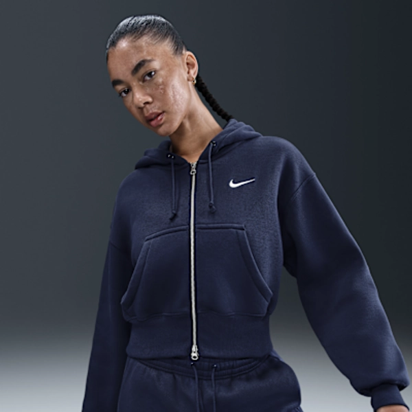 Nike Sportswear Phoenix Fleece Women's Loose Full-Zip Cropped Hoodie