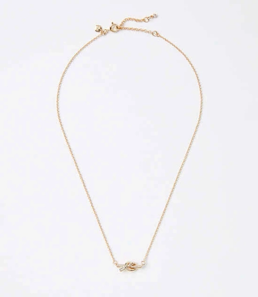 Loft Women's Delicate Knot Necklace
