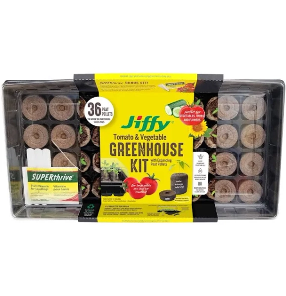 Jiffy 36 Cell Greenhouse Seed Starter Kit