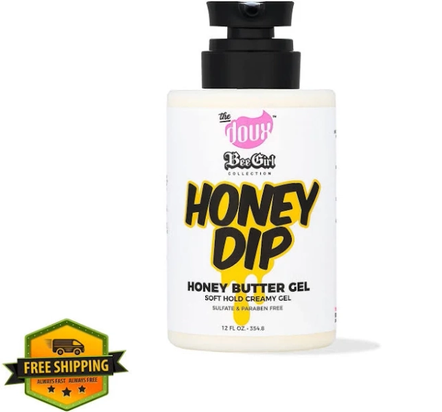Bee Girls Honey Butter Gel Strong Hold Curly Hair Styling 12oz