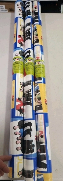 New NSYNC Gift Wrap Wrapping Paper Vintage Carlton Cards Justin Timberlake Roll 