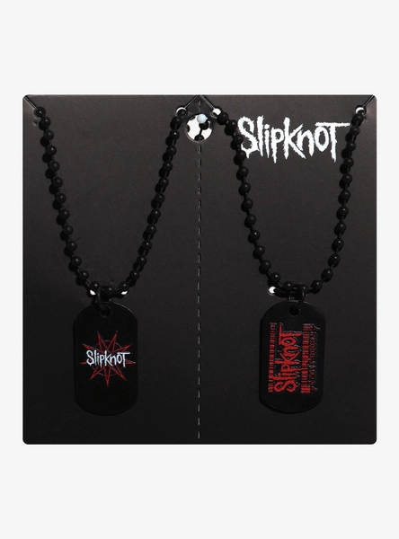 Slipknot Logo Dog Tag Best Friend Necklace Set