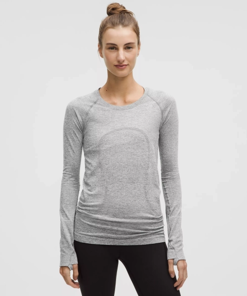 Swiftly Tech Long-Sleeve Shirt 2.0 *Hip Length - Slate/White - 2