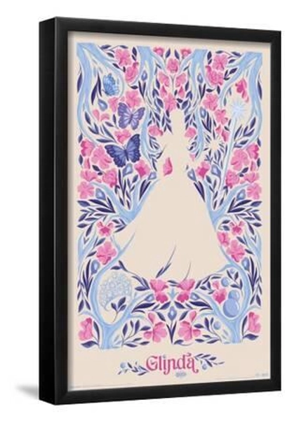 Wicked: For Good (2025) - Glinda Upland Negative Space - Black Framed Art Print Wall Art, 13x19