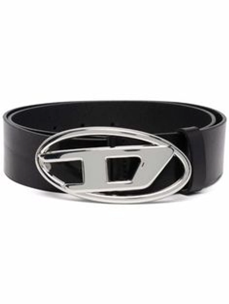 Diesel 1DR logo-buckle belt - Black