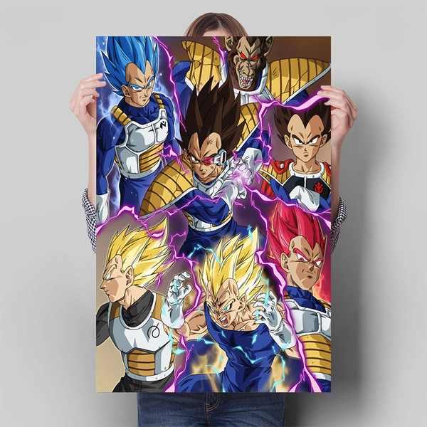 Dragon Ball Z Vegeta's Forms Poster | Dragon Ball Z Shop