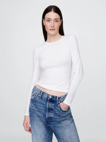 CloseKnit White Long Sleeve T-Shirt