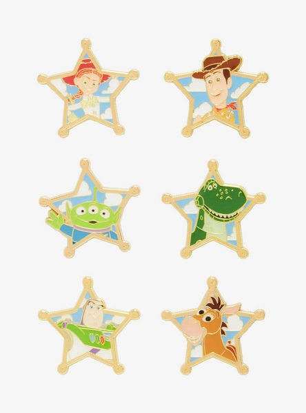 Loungefly Disney Pixar Toy Story Character Star Badges Blind Box Enamel Pin - BoxLunch Exclusive