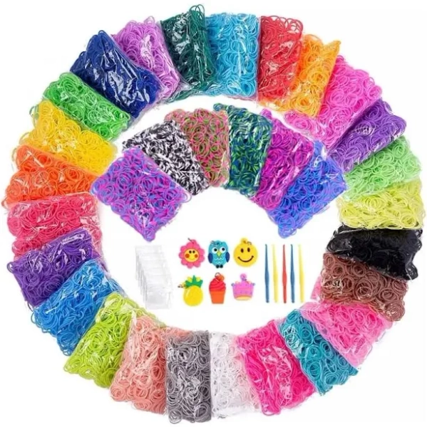 600pcs+ Loom Rubber Band Refill Kit in 31 Colors Bracelet Making Kit for Kids Weaving DIY Crafting