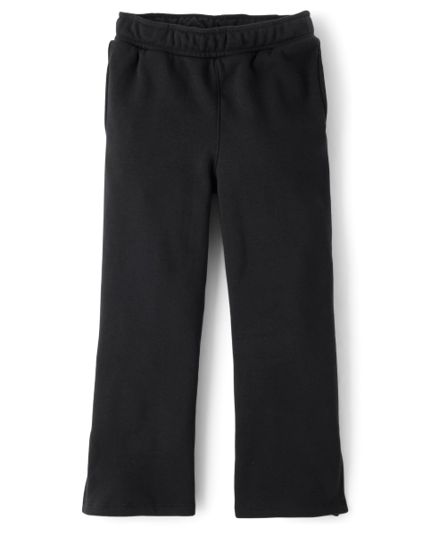 Girls Winter Warm Wide Leg Lounge Pants - BLACK