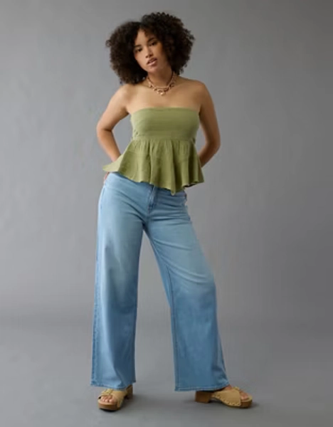 AE Curvy Super High-Waisted Baggy Wide-Leg Jean