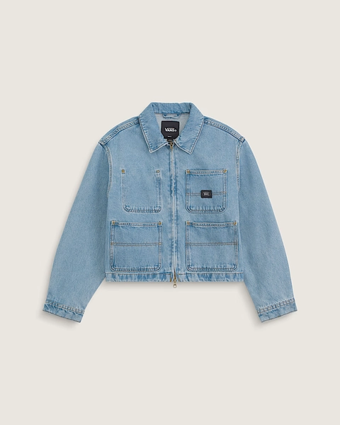 Emily Boxy Work Wear Jacket in Stonewash Blue | Vans