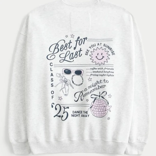 Hollister Women's Oversized Class of 2025 Graphic Sweatshirt