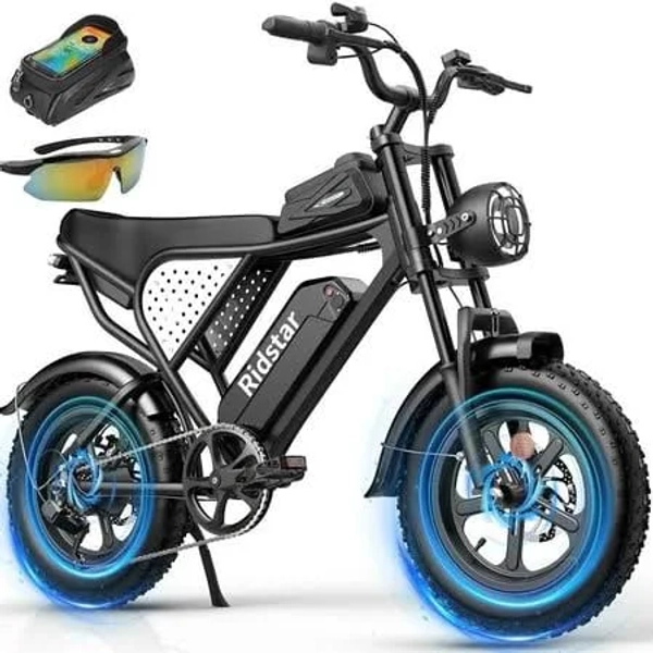 Ridstar Q20 1500W Full Suspension Mid Drive Fat Tire