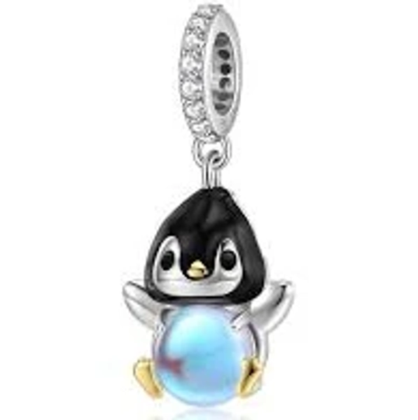 Cute Penguin Sterling Silver Charm