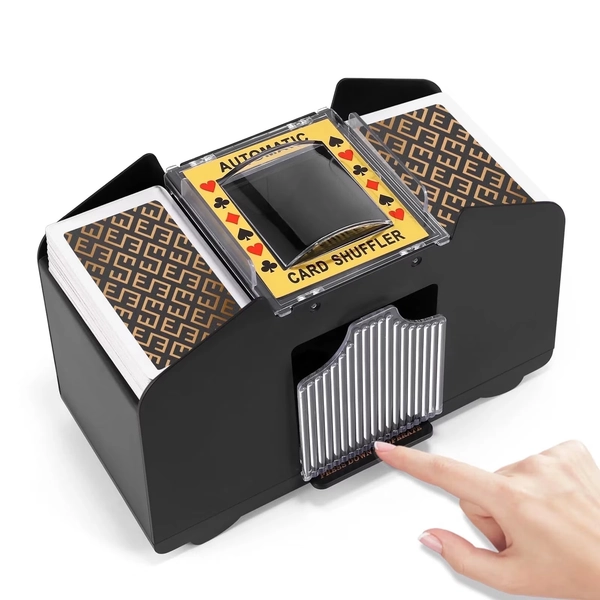 WIGACH 4 Deck Automatic Card Shuffler for UNO, Texas Hold'em, Poker, Home Card Games, Blackjack, Battery Operated Electric Poker Shuffling Machine - Walmart.com
