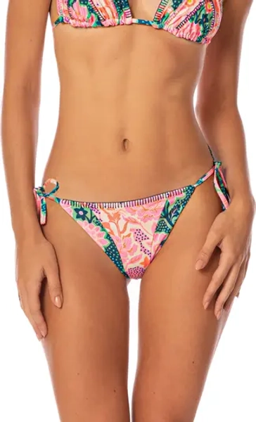 Blush Floral Reversible Side Tie Bikini Bottoms